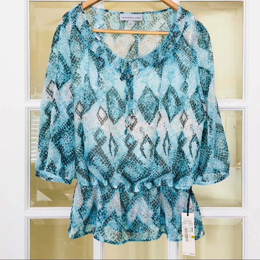 Samantha Grey Top NWT